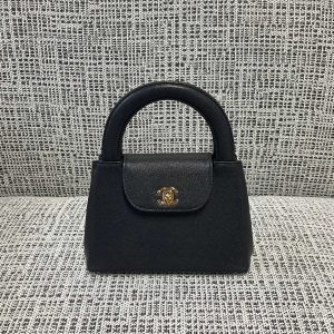 Chanel Vintage Kelly Handtas in Zwart Goud - 1:1 Replica Kwaliteit & Snelle Levering 1138998654 - front view | Chanel